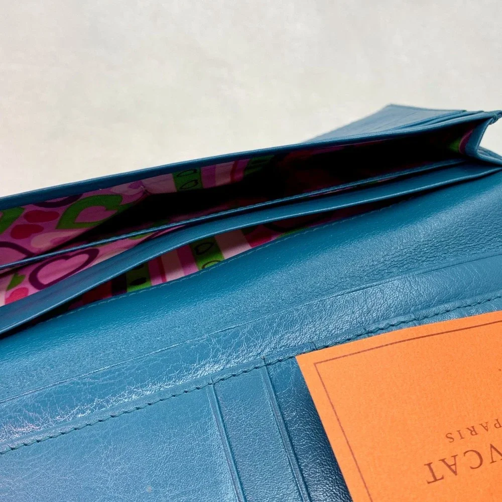 Lovcat Paris Wallet Light Blue Crocodile Print Vintage Y2K - Picture 10 of 15